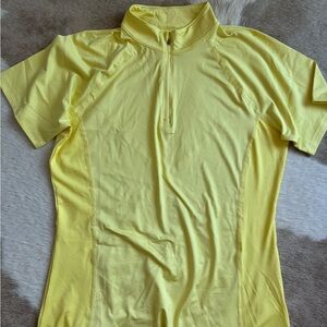 Noble Outfitters Yellow Short-Sleeve Zip Riding Shirt